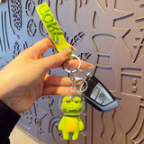 Мультяшный креативный космический брелок, трендовые модные ключи от машины, подвеска, небольшая сумка, лягушка