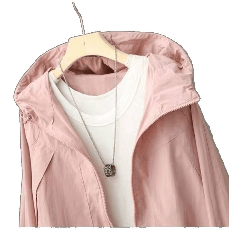 Light-Colored Sun Protection Jacket for Women 2025 Spring and Summer New European Style Jacket Casual Short Windbreaker Jacket Top