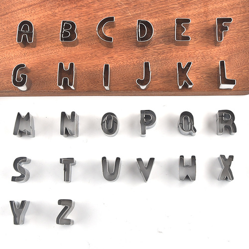 Cookie Mold Creative Letters and Numbers Cookie Mold Baking Tool Fondant Set Stainless Steel DIY Cookie Mold
