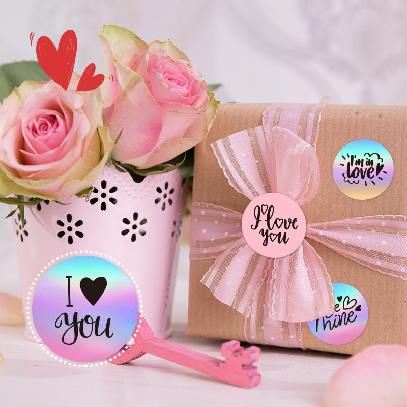 Stickers Stationery Type Valentine'S Day Casual Letter Copper Plate Sticker Learning Gift Wrapping Supplies 1 Piece