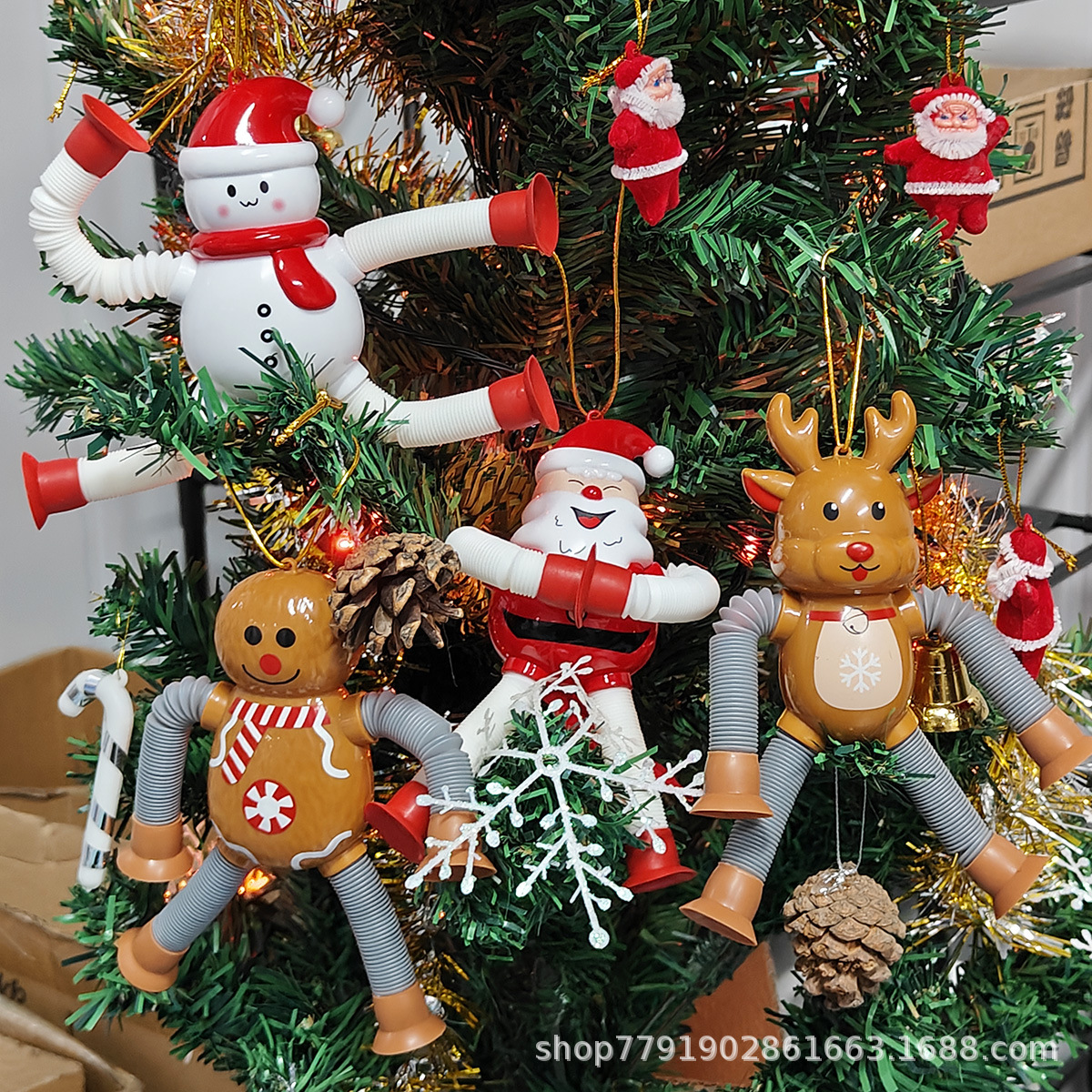 Variable chupa de Navidad colgante muñeca colgante árbol de Navidad colgante juguetes retráctiles decoración regalos