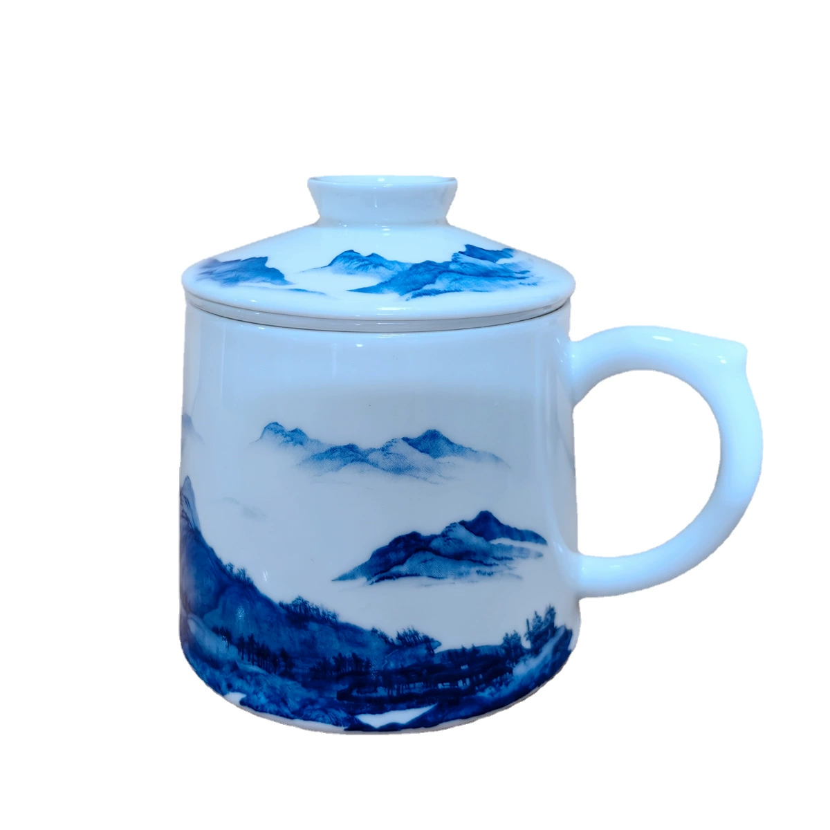 С ceramic чайная чашка Jingxu Fang с крышкой 401-500 мл для офиса и дома, несколько цветов