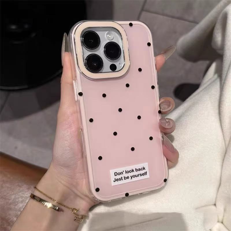 Punto de onda simple estilo ins para iPhone16ProMax Apple 15 funda para teléfono móvil 13/14 Jelly 15PM pareja