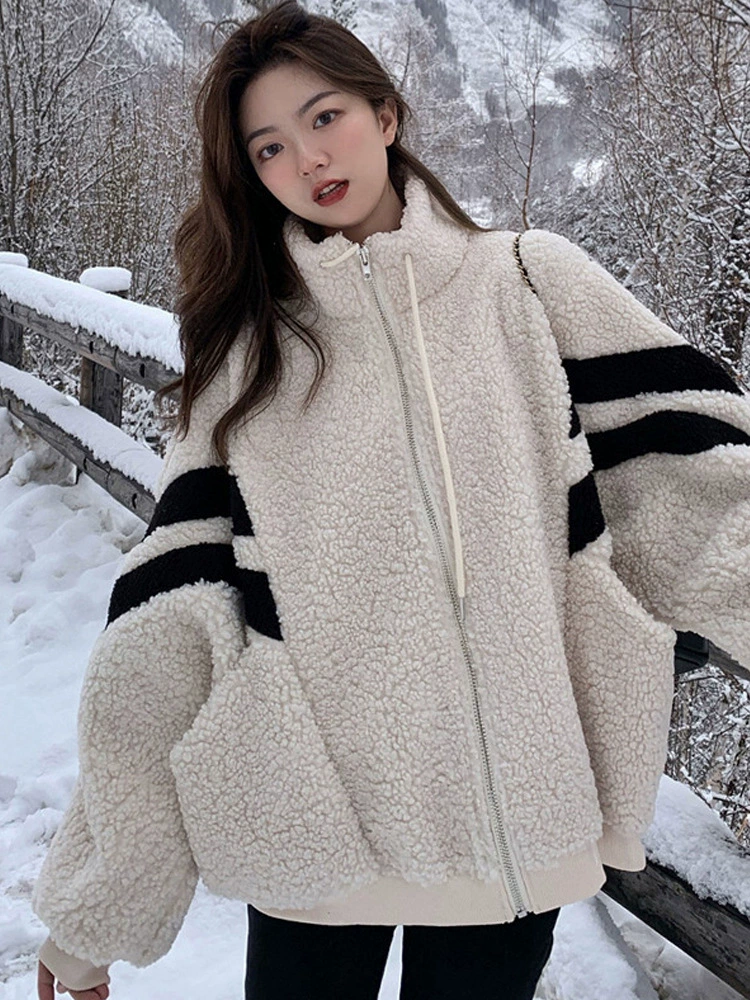 Куртка (Tide) корейский стиль бархат demi-season, тёплая, оверсайз, сексуальная