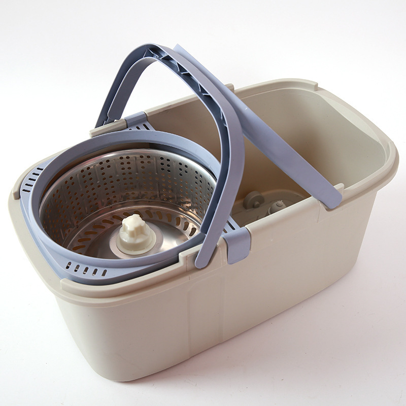 Doble mango cuadrado giratorio fregadero fabricante de barril sin lavado a mano perezoso para el hogar seco buen trapeador de tela para aumentar el trapeador