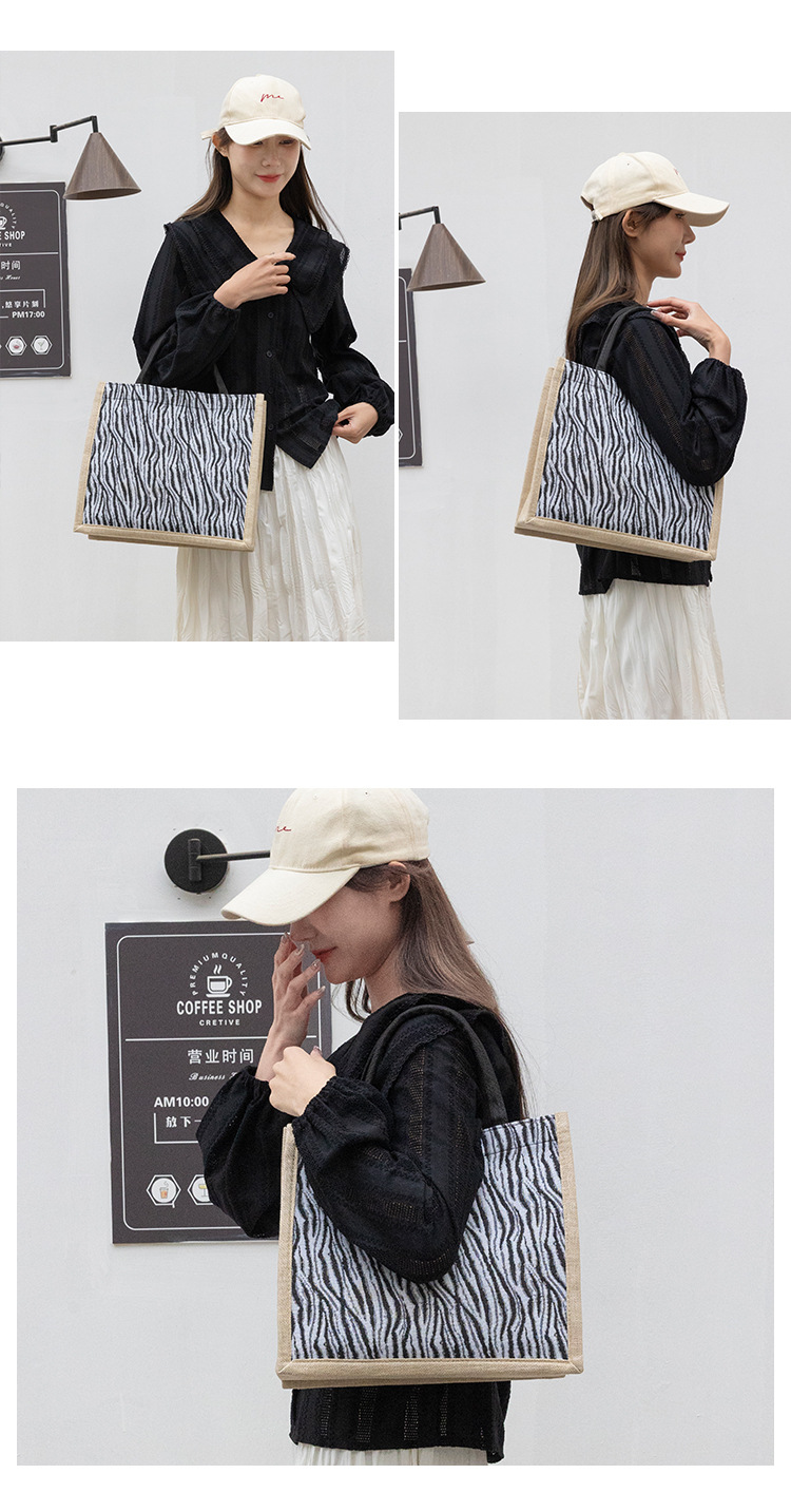 Large-capacity commuting handbags, cross-border bestsellers, hand-carried tote bags, ins linen texture single-shoulder tote bags undefined