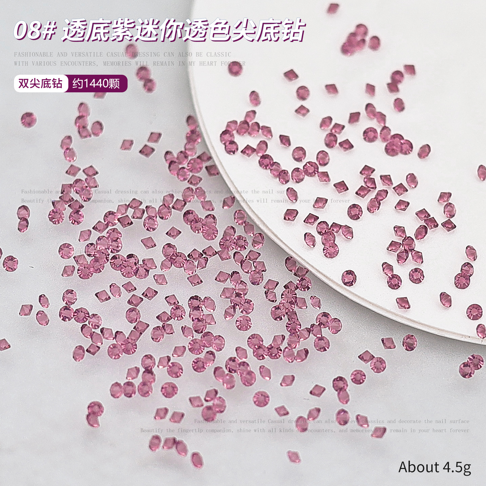 Piedras de Cristal Planas para Decoración de Uñas, Super Brillantes, Color AB Checo, Tamaños Variados, 1440 Piezas, Accesorios para Decoración de Uñas