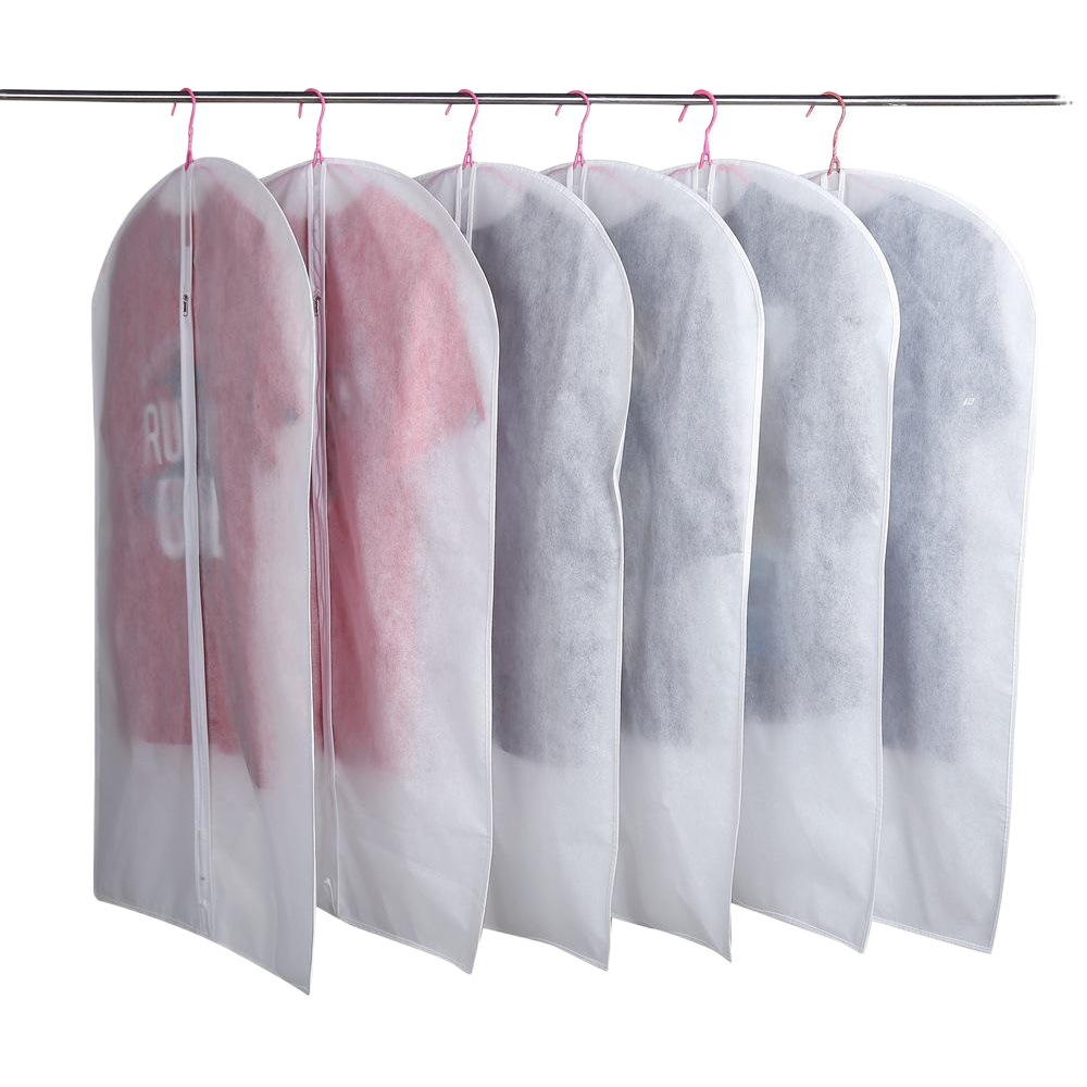 Transparent Dust-proof Bag Clothes Dust-proof Cover Hanging Household Non-woven Fabric Suit Dust-proof Cover Large Clothes Cover Hanging Bag