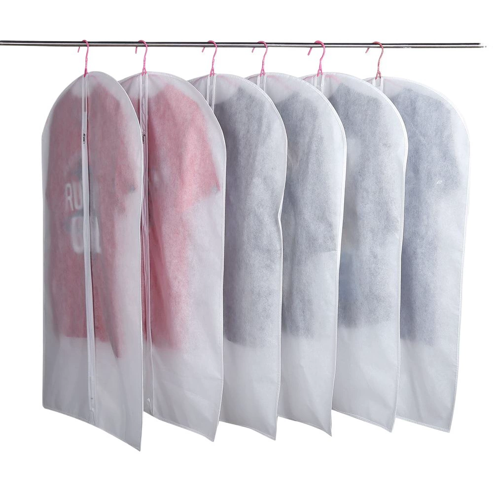 Прозрачная Пылезащитная сумка для одежды Пылезащитный чехол Подвесной бытовой костюм из нетканого материала Пылезащитный чехол Большой чехол для одежды Подвесная сумка