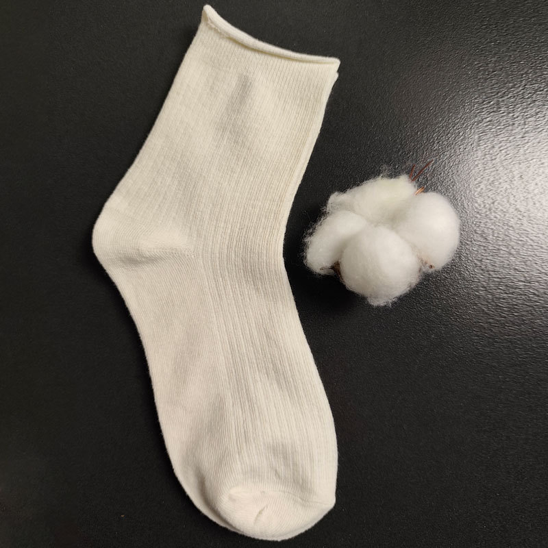 Oso media pantorrilla calcetines para niñas ins moda japonés lindo primavera y verano calcetines de algodón medias Corea del Sur verano Delgado calcetines blancos