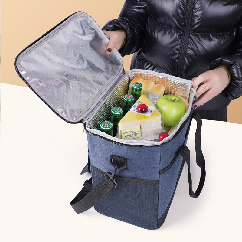 Bolsa de almuerzo de gran capacidad de Oxford, bolsas de almuerzo de gran capacidad, bolsas de hielo de picnic al aire libre, bolsas de almacenamiento transfronterizas, bolsas de almuerzo