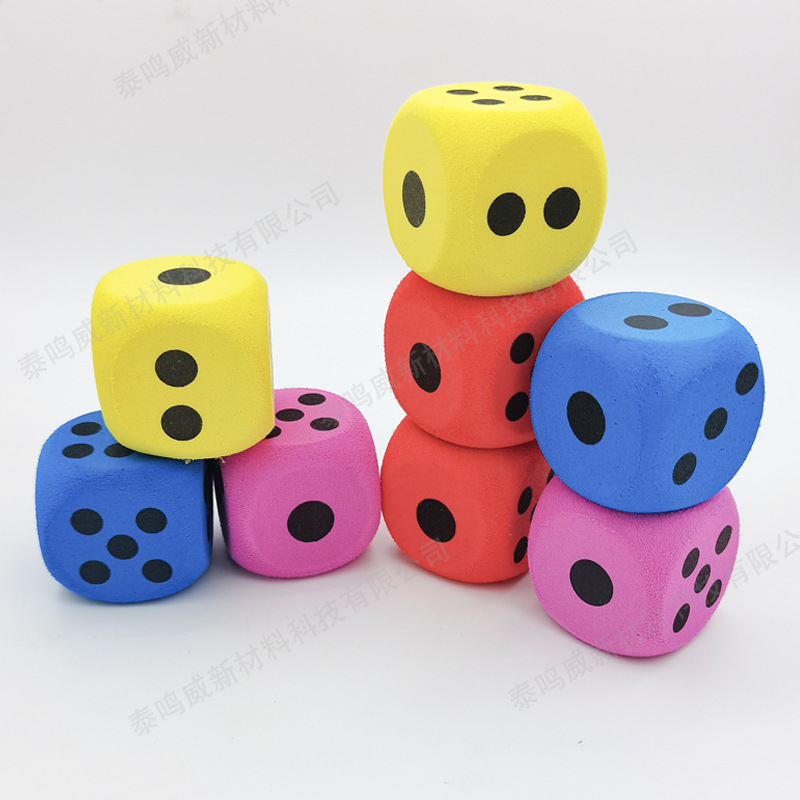 Color al por mayor 38mm redondeado Eva molienda dados de espuma DIY creativo ángulo recto dados de espuma EVA dados