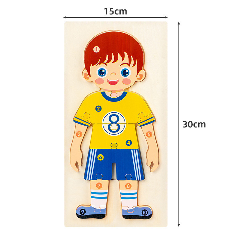 Iluminación niños 3D hebilla tridimensional rompecabezas educación temprana tráfico rompecabezas de madera bebé juguetes educativos de madera al por mayor