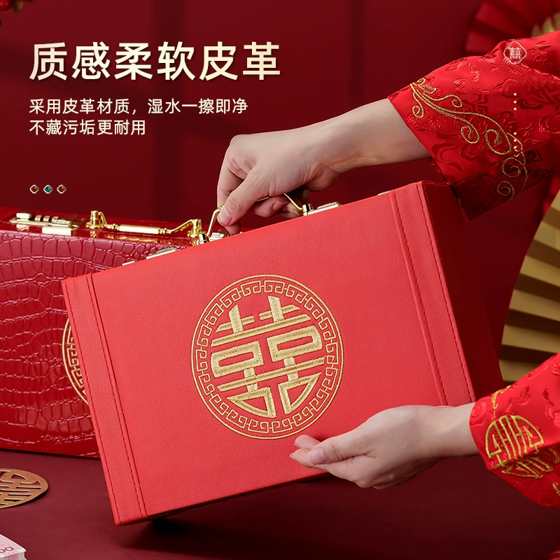 Подарочная коробка на свадьбу Cai Ding Ding Dindian свадебный красный конверт с замком и паролем 100000 наличных