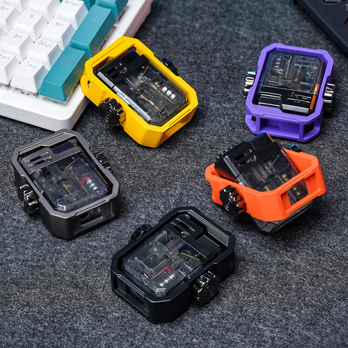 Qidian X13 windproof transparent air chamber inflatable lighter cool trendy personalized luminous decompression gyro lighter