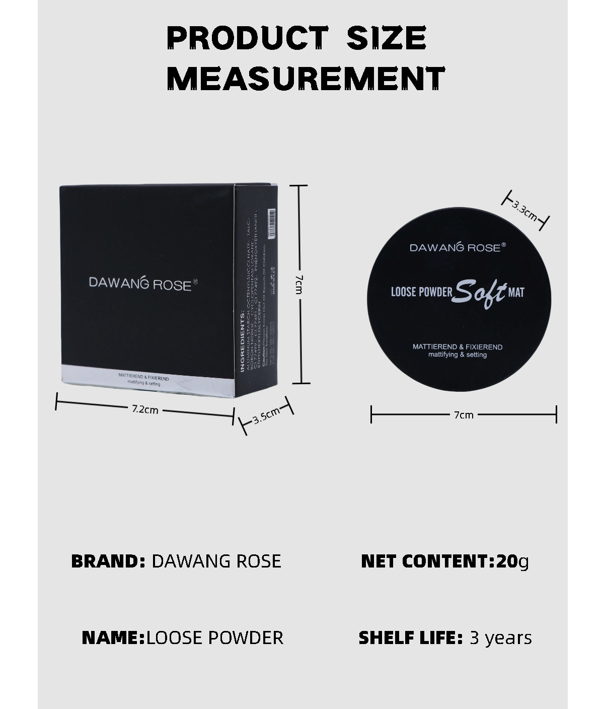 Loose Powder Natural Matte Finishing Setting Powder Oil Control_voghion.com