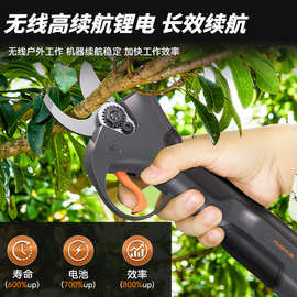 厂家直销无刷电动修枝剪内置锂电式Type-C充电果树粗枝剪刀园林剪