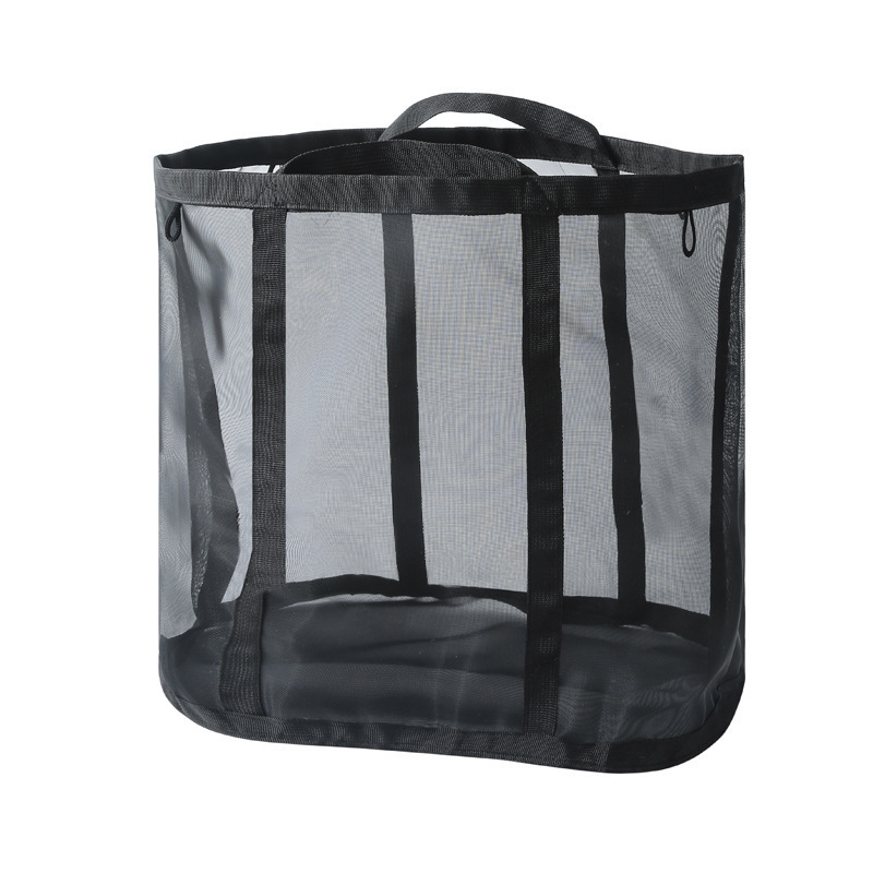 Black mesh dirty clothes basket