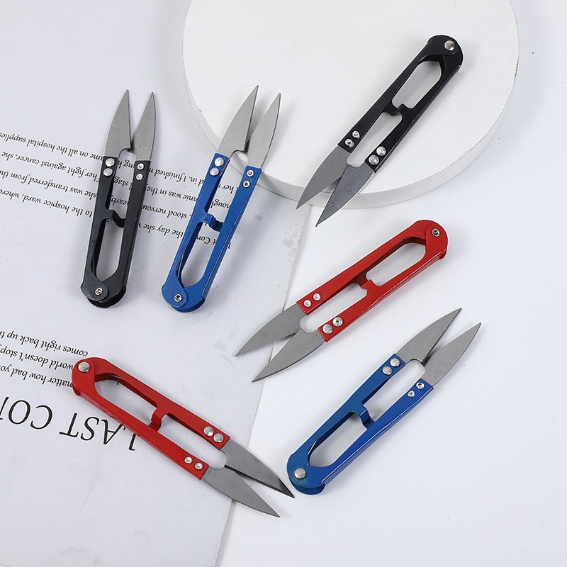 Yarn scissors wholesale cross stitch U-shaped scissors embroidery scissors household small scissors cut thread head thread repair cut 2 yuan shop daily necessities