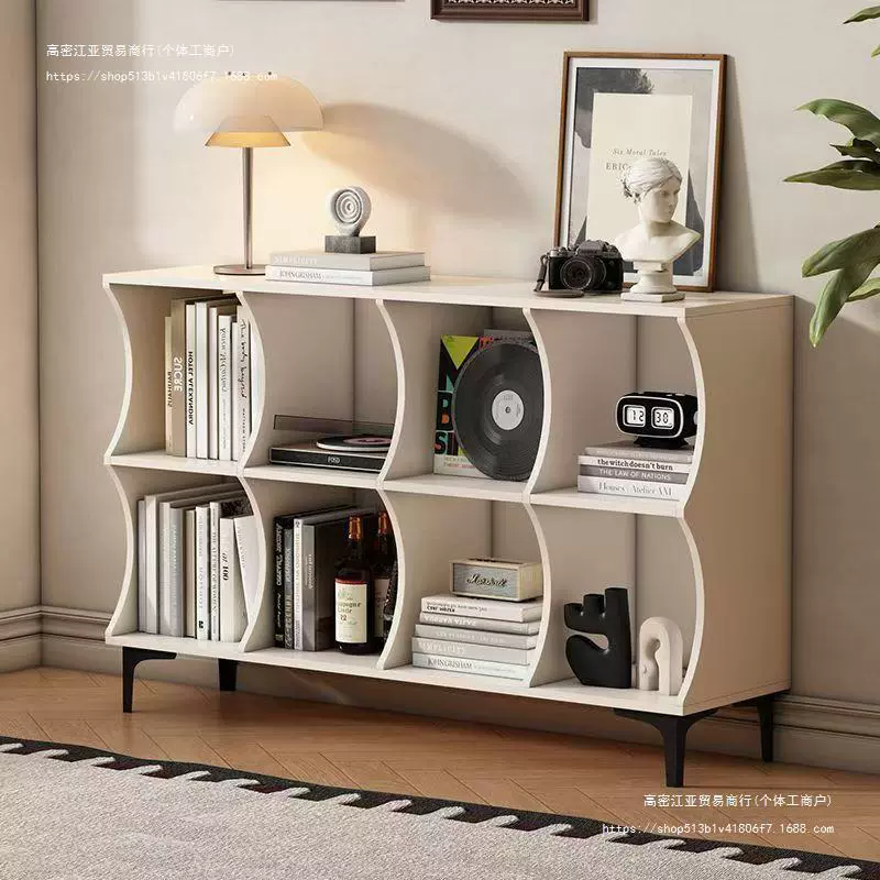 创意格子简约实木书柜收纳柜客厅餐边柜储物柜床头柜房间收纳柜