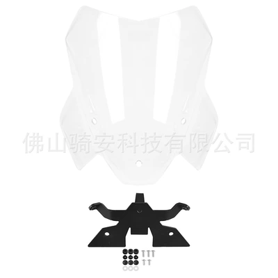 Deflector, Motorcycle front windshield - transparent-with-stand