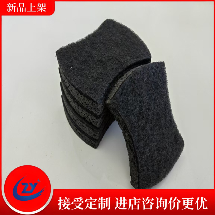 生产供应S型木浆棉百洁布蓝色2层洗碗海绵擦去污吸水清洁木浆海绵