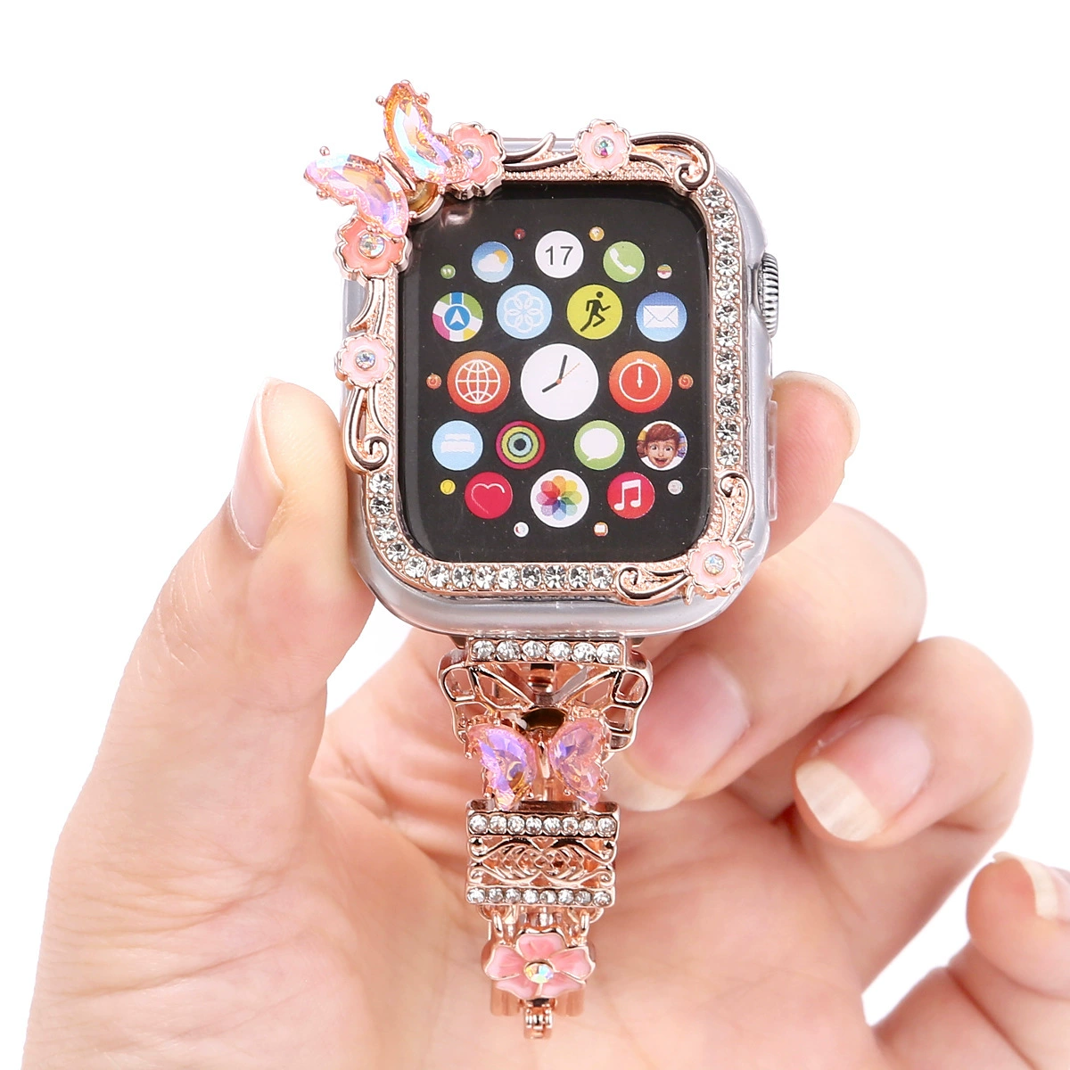 Новый вращающийся кожух-поддержка ремня-бабочка для iWatch98765SE, корпус браслета, маленький благовоний ветер