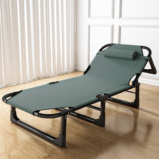 Folding Bed for Office Nap, Single Recliner Workstation Sleeping Cot, Simple Portable Military Bed for Nap