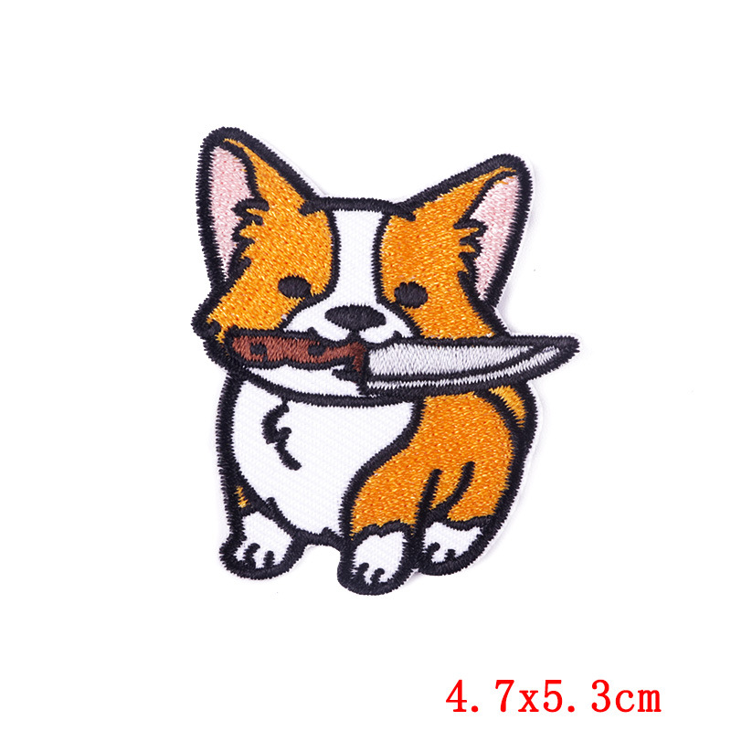 Animal, Cartoon Pattern 1 Piece Cute Animal Cartoon Black Clothing Sticker Patches