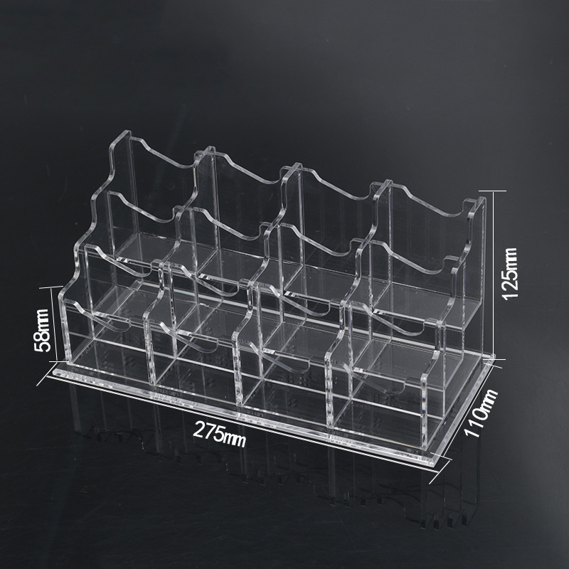 Caja de tarjetas verticales acrílicas 12