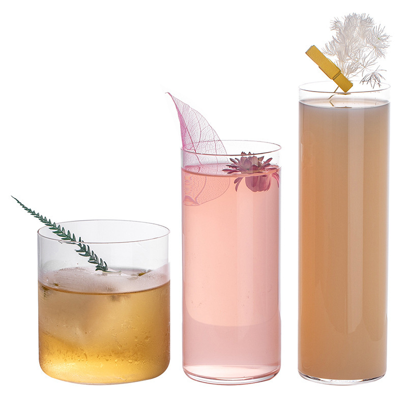 Bar Colin tazas de cristal ultra delgadas tazas rectas de whisky cóctel especial tazas clásicas de vino de café