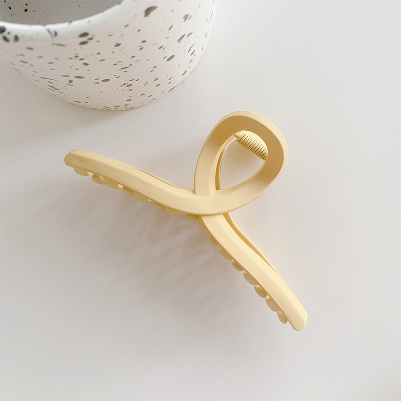 Pinza para el cabello de placa de color coreano ins Maillard, pinza para el cabello de color té con leche de otoño e invierno, pinza para el cabello grande de textura simple