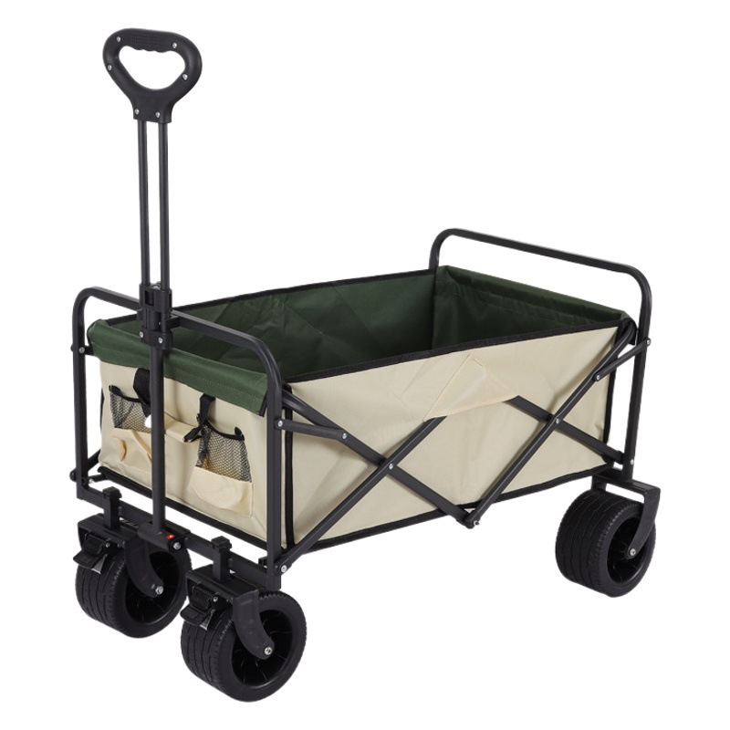 2023 new outdoor trailer folding camp car shopping camping camping trolley stall small push and pull truck