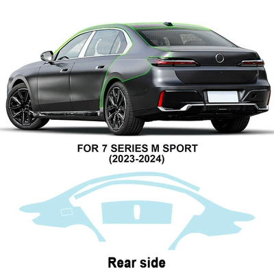 Scratches and Enhance Shine, Automotive Film - tpu75mil-bmw-7-series-g70-m-sports-roof-rear-leaf-board-connection-pillar-tpu-protective-film