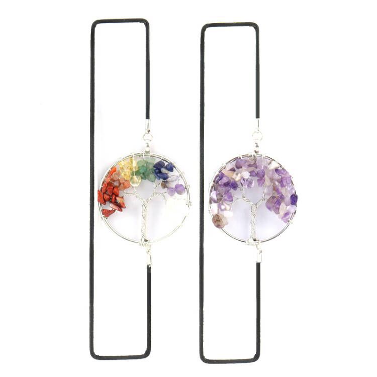 20g Weight Bookmark Stationery Type 1 Piece Quantity Learning, School Occasion Filament, gravel, Copper Wire Material Life Tree Pattern Retro style 1 Piece Life Tree Learning School Filament Gravel Copper Wire Retro Bookmark 5