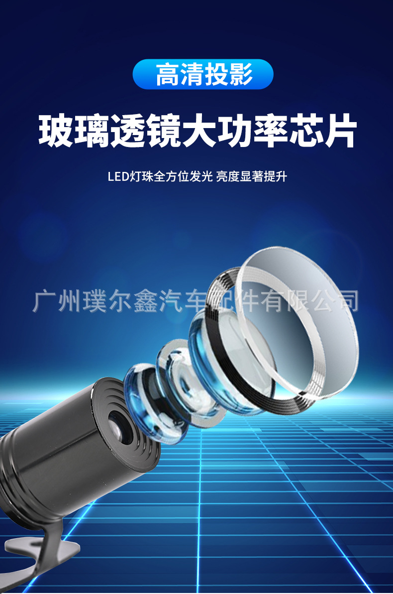New Motorcycle Floor Lamp Angel Wing Projection Lamp Welcome Lamp Carpet Lamp Modified Universal Atmosphere Lamp