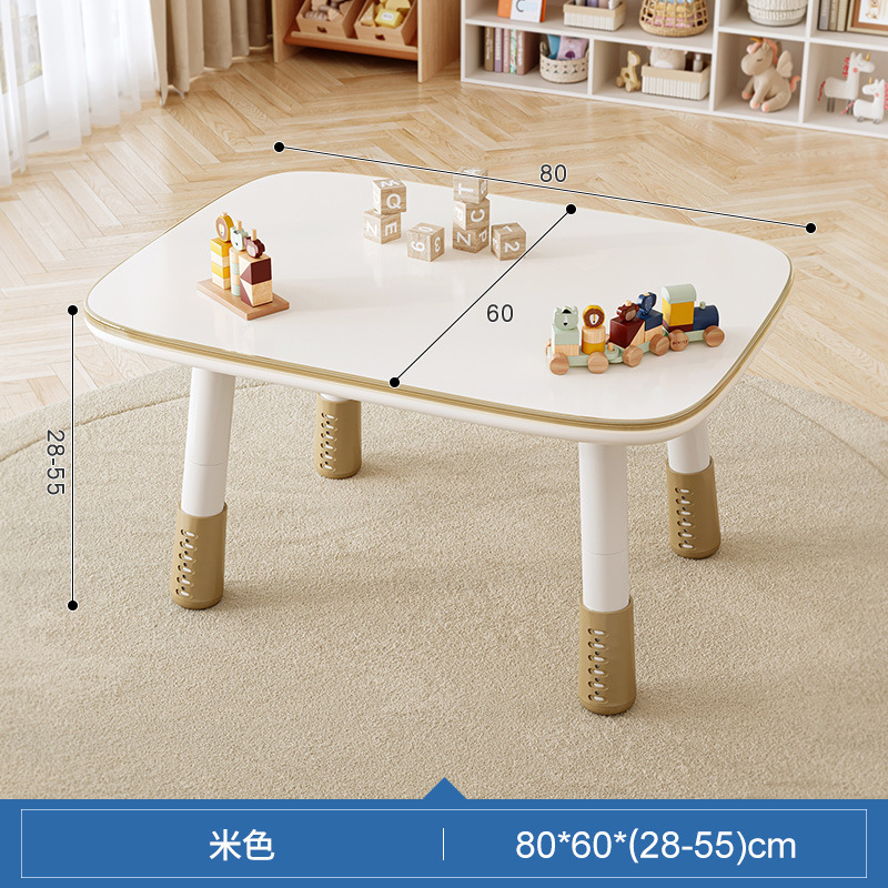 Mesa de maní Mesa de estudio para niños Escritorio de lectura Clase de arte de jardín de infantes Mesa de pintura Se puede subir y bajar para hacer una mesa pequeña hecha a mano