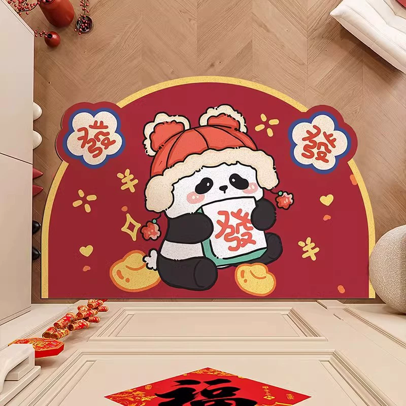 Полукруглый новогодний коврик для дома коврик для дома