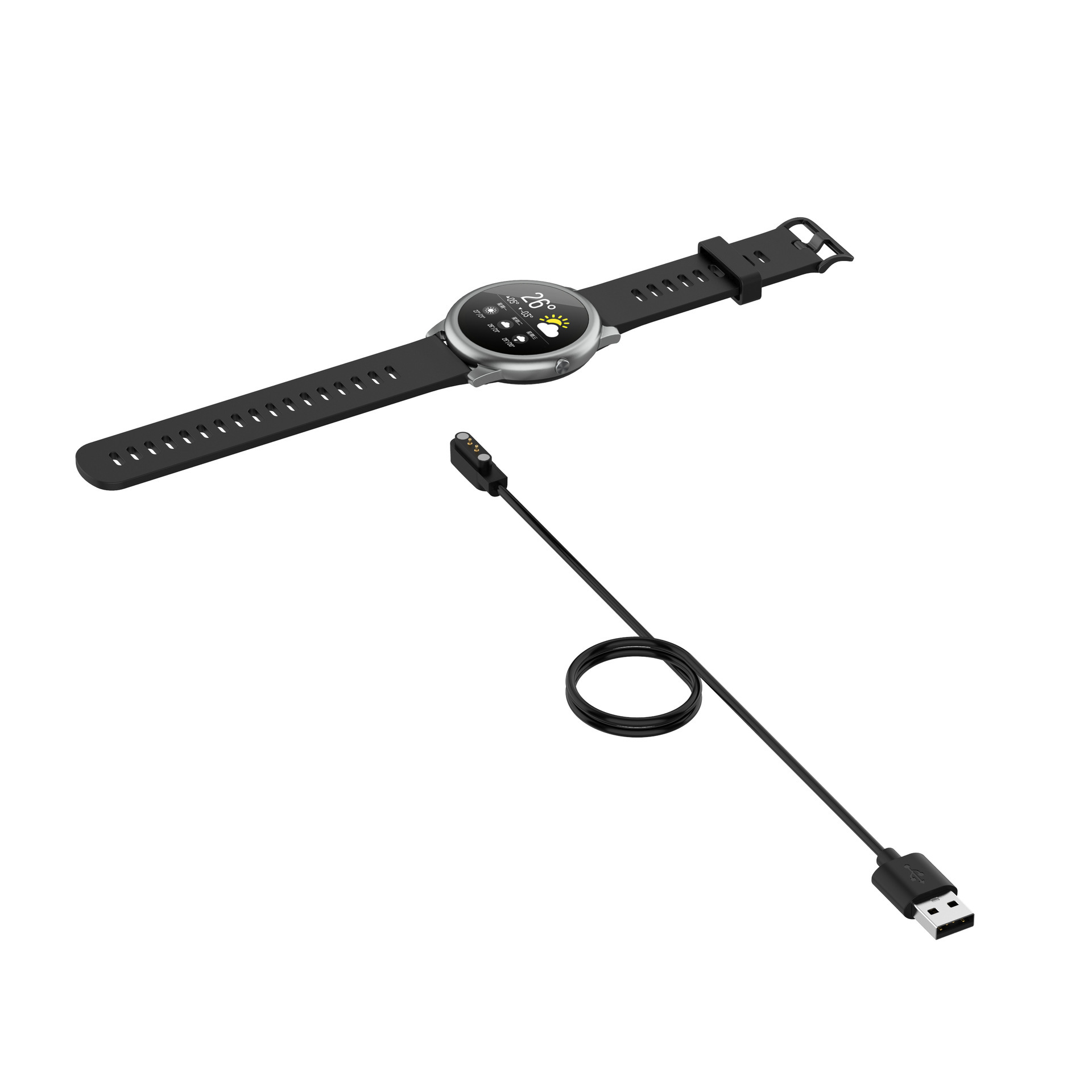 Compatible with Haylou GST LS09B watch LS02 Pro charging cable RT2 LS10 Charger LS05 undefined