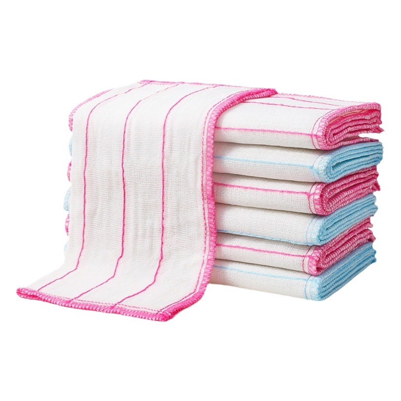 Hilo de algodón puro paño 5 capas 8 capas 10 capas 12 capas cocina trapo hogar fregar almohadilla absorbente antiadherente aceite plato toalla