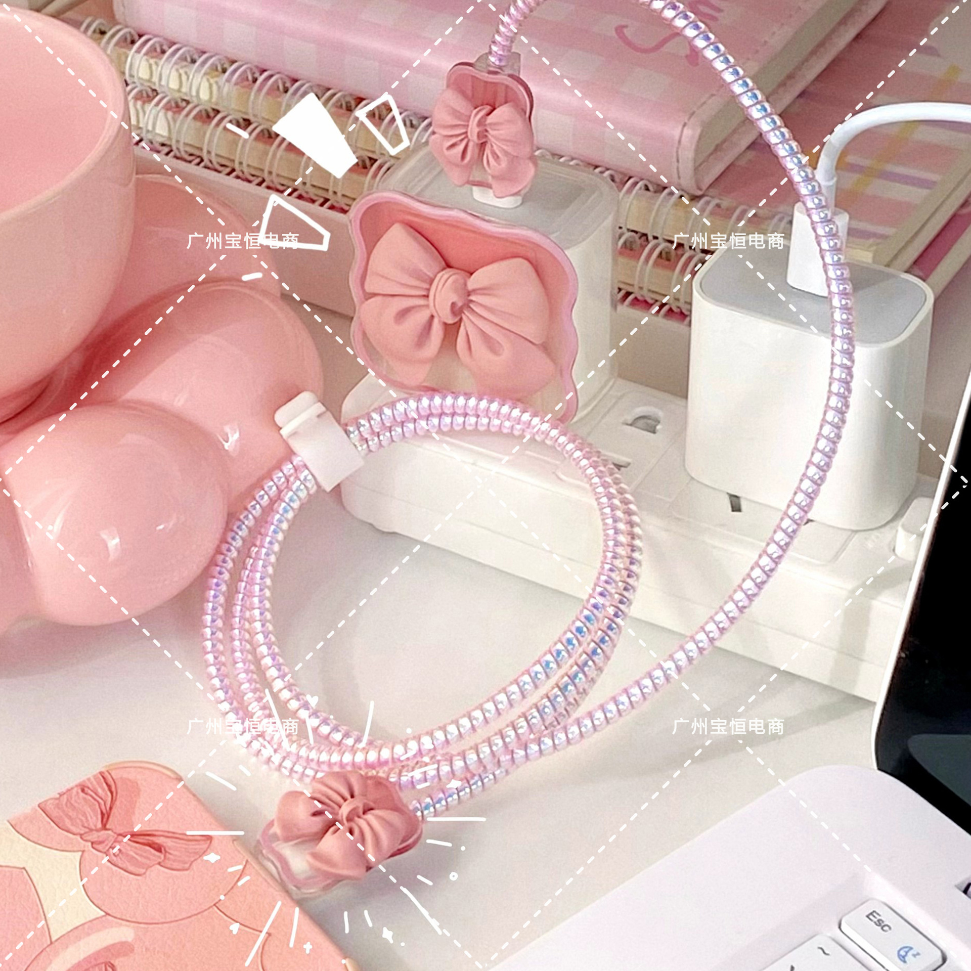 Apple 14 cable de datos cubierta protectora adecuada para el teléfono móvil 13 cargador cabeza 20W carga rápida Shell iphone12promax