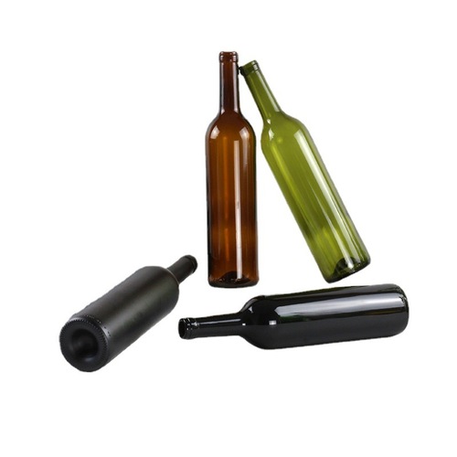 Bulk wine bottle empty 750ml liquor bottle dark green glass wine bottle homemade wine refilling