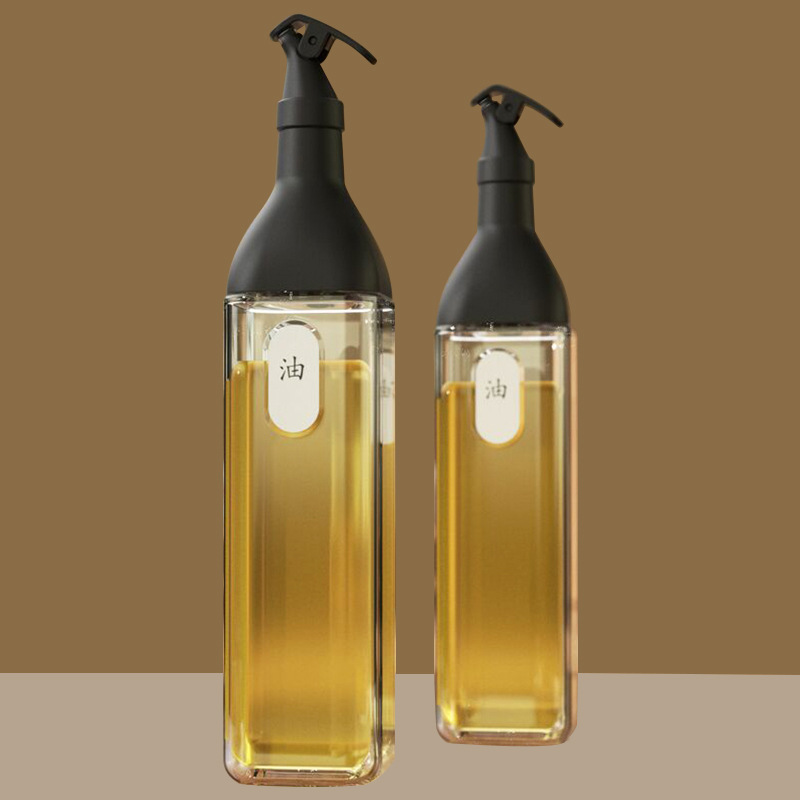 Kitchen household oil pot leak-proof oil jar glass soy sauce vinegar bottle cooking wine bottle label classification dark soy sauce soy sauce sesame oil bottle