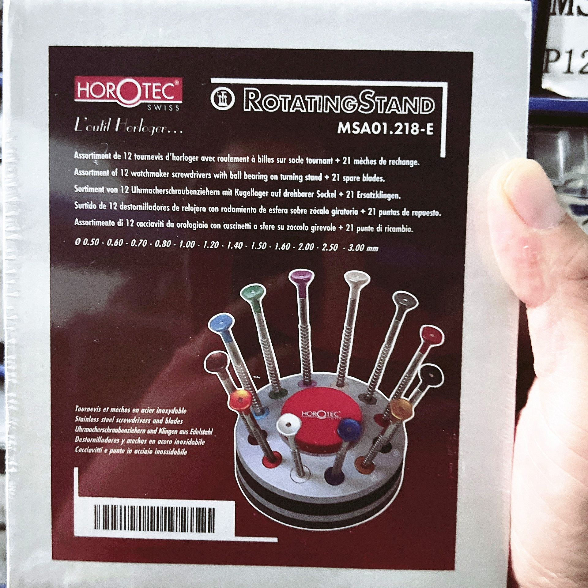 手表维修工具 瑞士一字螺丝刀 HOROTEC MSA01.218-E 12支螺丝批