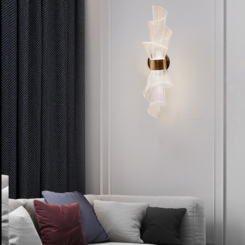 Lámpara de pared moderna nueva antorcha china nórdica lujosa lámpara de pasillo de dormitorio americana simple sala de estar TV lámpara de pared de fondo