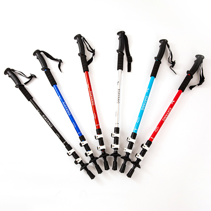 Wholesale Dropshipping External Locking Trekking Poles, Aluminum Alloy Outdoor Walking Sticks, Telescopic Ultra-Light Hiking Canes, Unisex for Climbing Wholesale Dropshipping External Locking Trekking Poles, Aluminum Alloy Outdoor Walking Sticks, Telescopic Ultra-Light Hiking Canes, Unisex for Climbing