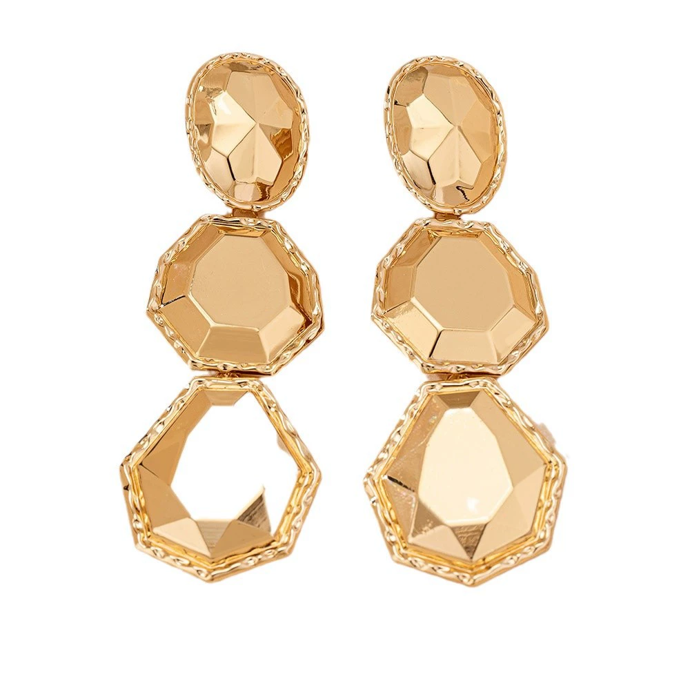 Trend metal retro elegant fashionable earrings, European style