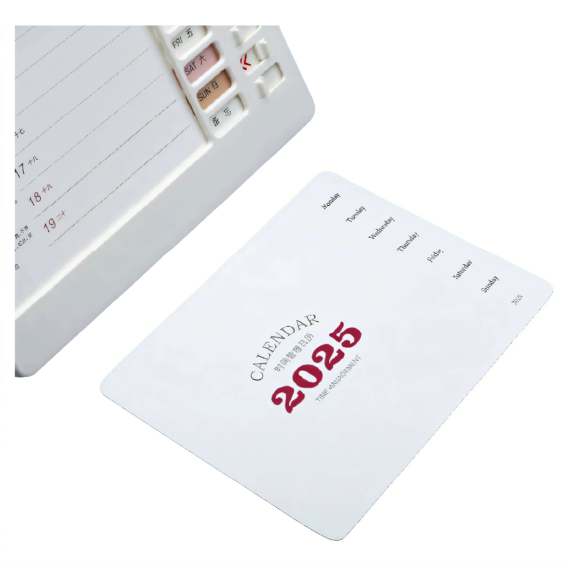 2025 Creative High-end Simple Office Note Card Weekly Calendar Desktop Decoration Card Desk Calendar Corporate Printing Advertisement