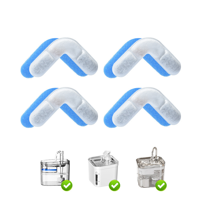 Filtros para bebedores de agua para mascotas adaptados a una variedad de bebedores de agua para gatos multifiltración de cabello de filtro de algodón carbón activado