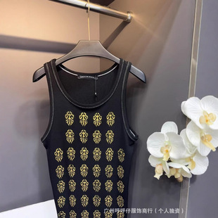 25 New Summer Style American Retro Sexy Hot Stamping Printed Logo Slimming Look Vest Dress for Women